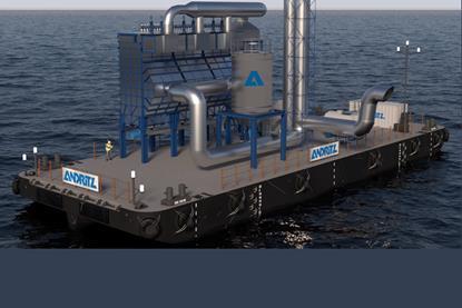 ANDRITZ is offering a barge-based scrubber solution Photo: ANDRITZ