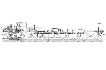 vessel design image used to assess a tanker's compatibility for onshore power supply