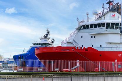 Ships docked in a harbour