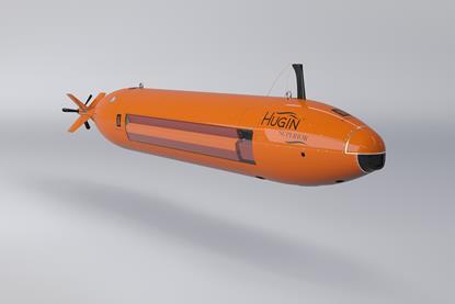 Render of a HUGIN Superior AUV