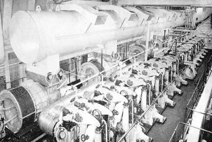 Cylinder tops and turbochargers of ‘Ancerville’s’ B&W main engines