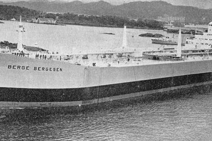 ‘Berge Bergensen’ – owned by Bergesen and chartered to Shell; the largest motor ship afloat in 1963
