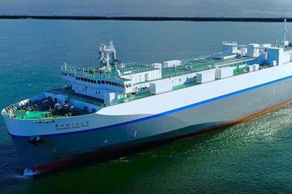 Autonomous ship at sea
