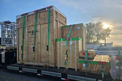 Crates of BIO-UV Group BIO Sea BWTS being shipped