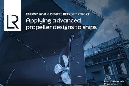 Front cover of LR's report 'Applying advanced propeller designs to ships'
