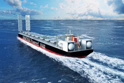 Rendering of the 210,000 dwt ammonia-fuelled bulk carrier.