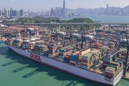 OOCL Yokohama received almost 2000 metric tons of B22 marine biofuel at the Port of Singapore, supplied by Chevron Singapore.