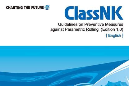 ClassNK guidelines parametric roll