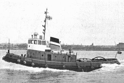 The ‘Gower’, a 1,020bhp 1961 tug delivery for Alexandra Towing from Yarwoods; the first British tug with a Liaaen CP propeller