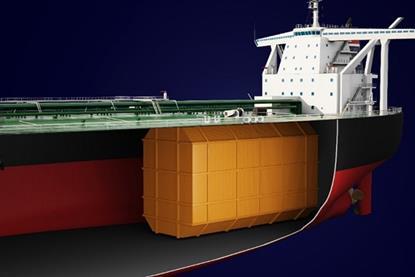 Compared to a conventional LNG-fueled vessel, the concept design is expected to feature a conversion-cost reduction of 25% for a VLCC (pictured).