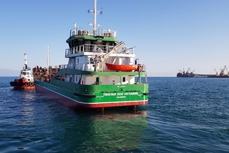 The Tristar Eco Voyager on the water at Fujairah