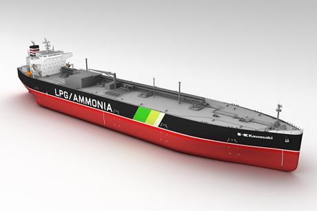 A rendering of NYK’s latest very large gas carrier capable of operating on LPG as a fuel.