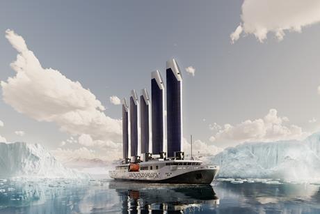 The picture shows a render of the Goltens Captain Arctic polar expedition vessel