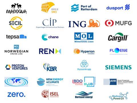 List of of companies who have signed a memorandum of understanding to establish a green shipping corridor between Portugal and northern Europe