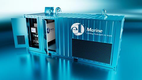 e1Marine’s containerized methanol-to-hydrogen power system (M2PWR)