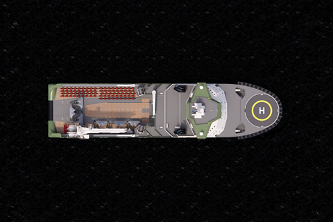 Damen has developed a concept for a vessel specially designed to install ground tackles for offshore turbine floaters