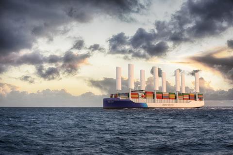 A new project plans to combine CWS’s wingsail system with a GTT-designed onboard CCS system with the aim of reducing carbon emissions from a container vessel operating on an alternative fuel by up to 50%.