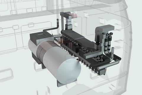 H2 system on board a tanker