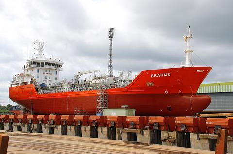 GEFO's 'Brahms' has an a full overhaul at Strela Shiprepair Yard