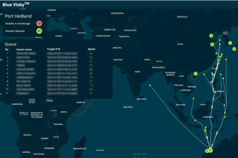 Blue Visby operation screen