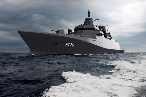 F126 German navy frigate