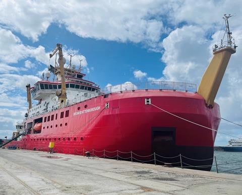 The RSS 'Sir David Attenborough' at Rosyth