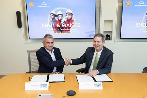 (l-r) Dr Uwe Lauber, CEO of MAN Energy Solutions and Allen Pertuit, vice president Downstream Projects at Shell
