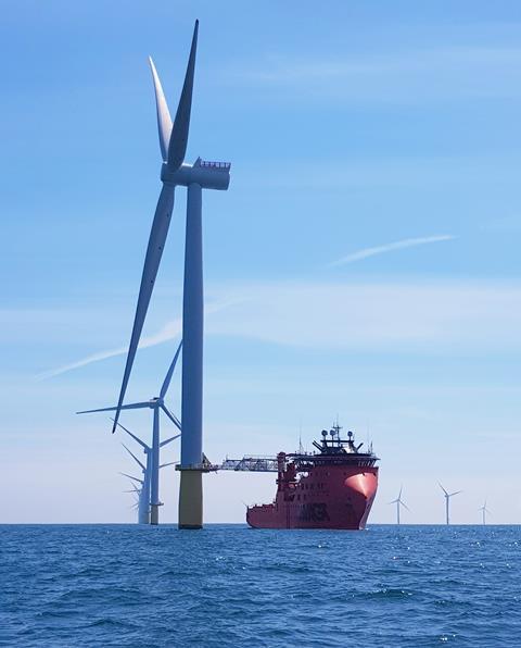 offshore wind turbine and SOV