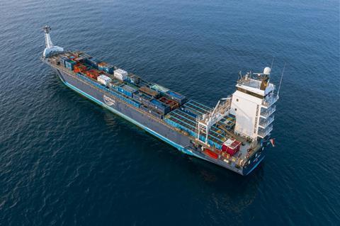 container ship at sea