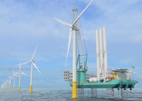 OIM Wind’s new vessel will be capable of sustainably transporting and installing multiple sets of next-generation wind turbines Photo: Kongsberg Maritime