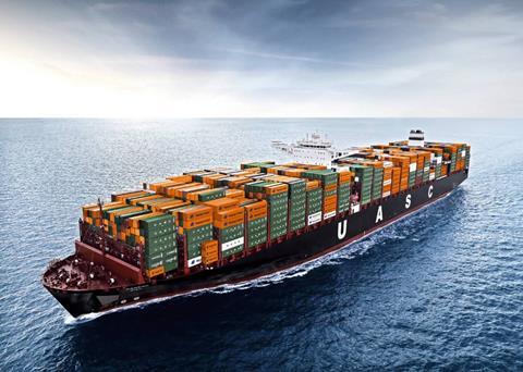 The 23,500+-teu newbuildings are destined to join the 19,900teu <i>Barzan</i> (pictured) on the Asia-Europe route.