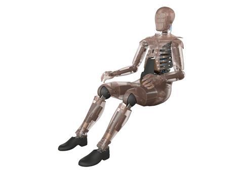 The THOR crash test dummy features sensors and DTI single-cable technology Photo: Kistler