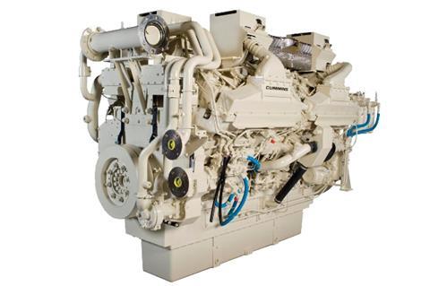 The QSK60 HPI auxiliary engine from Cummins now complies with IMO Tier 2 emission standards
