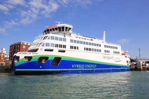 Houlder provided the concept design for 2018-built, UK hybrid battery/diesel-electric ferry Victoria of Wight. (Credit: Wightlink).