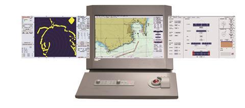 Multifunction Displays can combine various functions such as Radar, ECDIS and Conning at any workstation on the Integrated Bridge