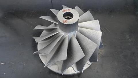 Prototype of a 3D printed radial turbine (credit: MAN Energy Solutions)