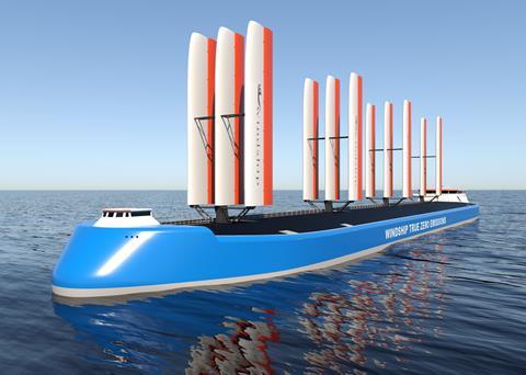 Windship Technology's new zero-emission Aframax design incorporates an innovative diesel-electric ship drive system