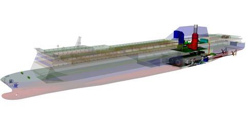 The ship is designed to ensure both economic benefits and environmental performances
