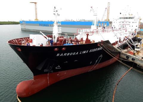 The 7,000m3 LPG tanker Barbosa Lima Sobrinho is Promar's maiden vessel, and the second of six ordered from Vard by Transpetro