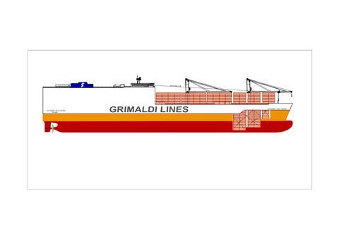 Further refinement and optimisation of versatile ro-ro/lo-lo capacity. (credit: Grimaldi).