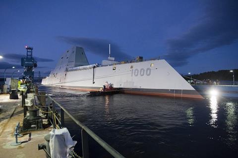 The US Navy's new stealth destroyer, the <i>USS Zumwalt</i>, is its first fully-electric power and propulsion vessel.