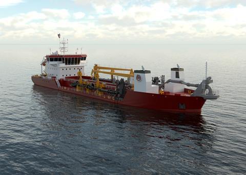 Artist’s impression of the new TSHD Photo: C-Job