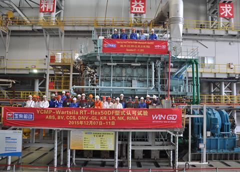The Winterthur Gas and Diesel type Wartsila 5RT-flex50DF