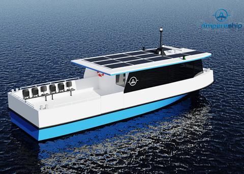 The Ampereship ferry uses a new electric thruster developed by Poseidon and Torqeedo: Ampereship