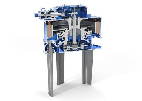 Voith's new eVSP uses a permanent-magnet synchronous motor as its main drive. (Image courtesy of Voith)