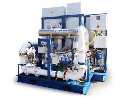 The Cathelco BWM system uses turbidity and UV transmittance sensors to adjust the UV dose to the specific demands of the seawater processed