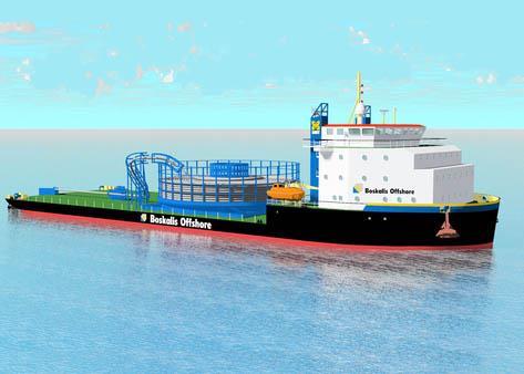 Impression of the cable layer ordered by Boskalis from Samsung