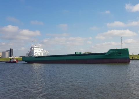Dutch-built singledecker <i>Arklow Ace</i>, a new addition to a leading shortsea fleet. (credit: Arklow Shipping).