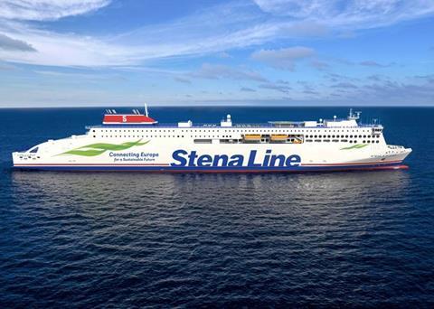 The last two vessels of the E-Flexer series are being built at the CMI Jinling Weihai Shipyard in China. (Image: Stena Line)