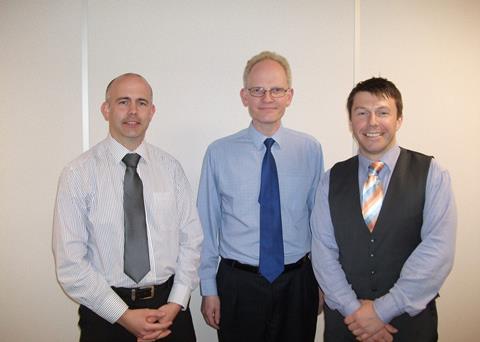 ABB has expanded its marine and crane services team; left to right Stuart Melling, Stephen Coleman, Dean Jennings